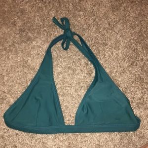 teal/green halter bikini top